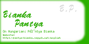 bianka pantya business card